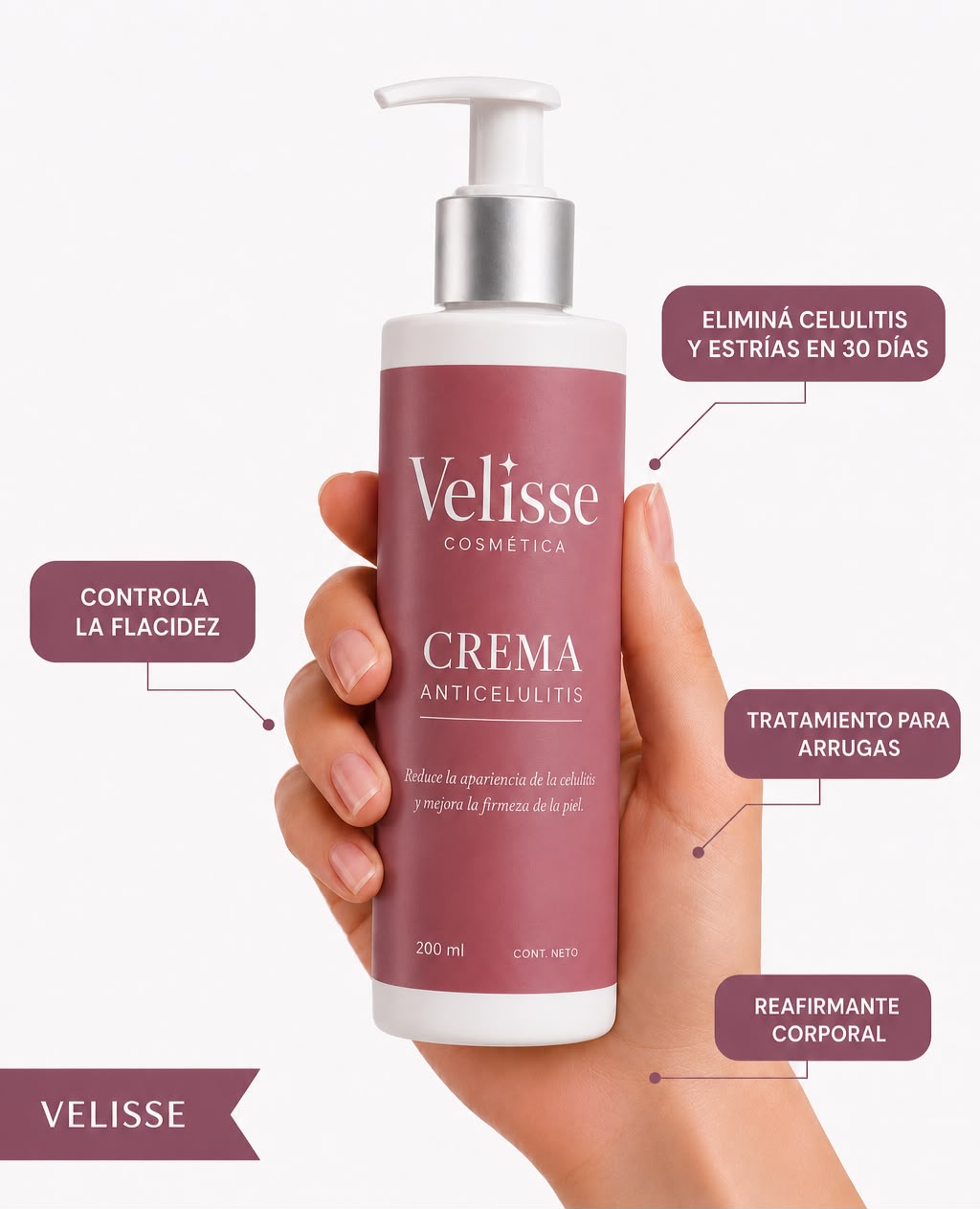 DERMODELUXE- Emulsion Corporal Anticelulitis, Antiflacidez y Efecto Drenante
